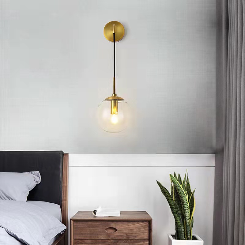 globe wall light for hallway lighting