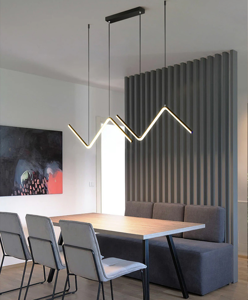decorative pendant light with black gold finish