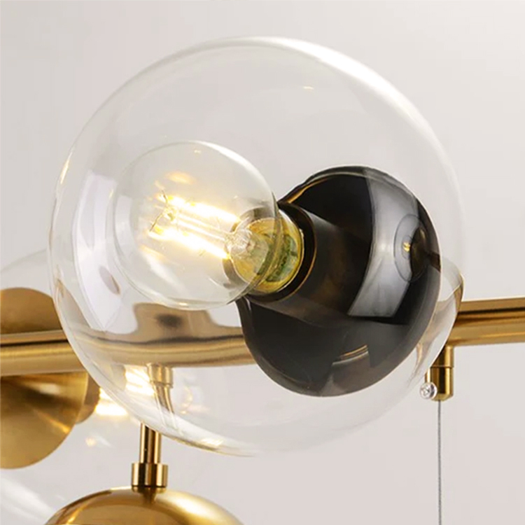 glass ball pendant light with led bulb