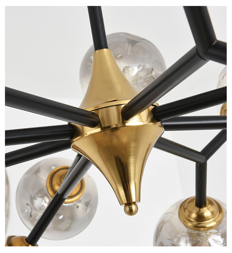 led glass ball chandelier for modern home decor