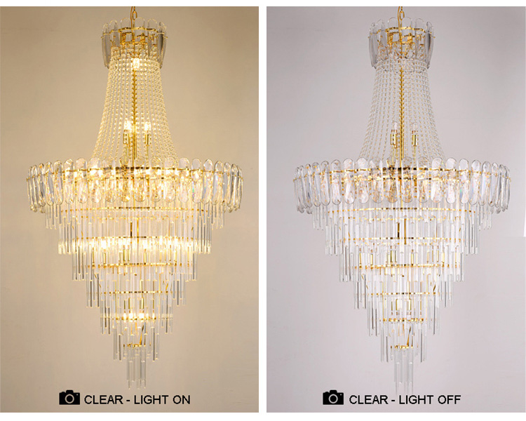luxury chandelier with crystal drops