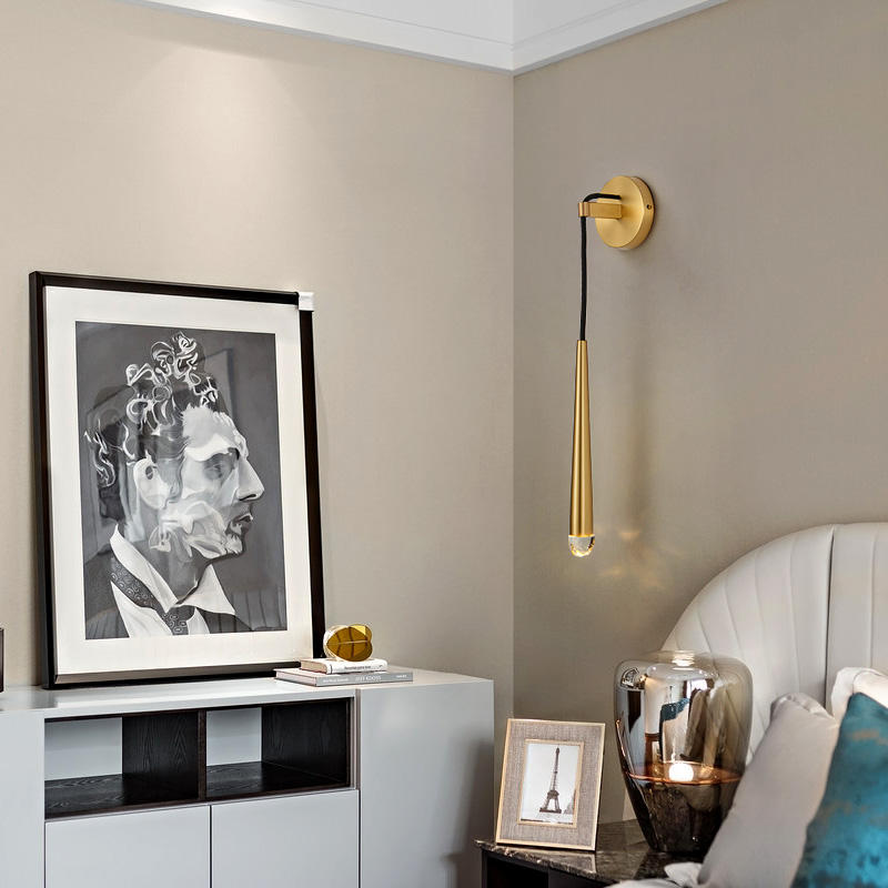 golden wall lamp for kitchen lighting