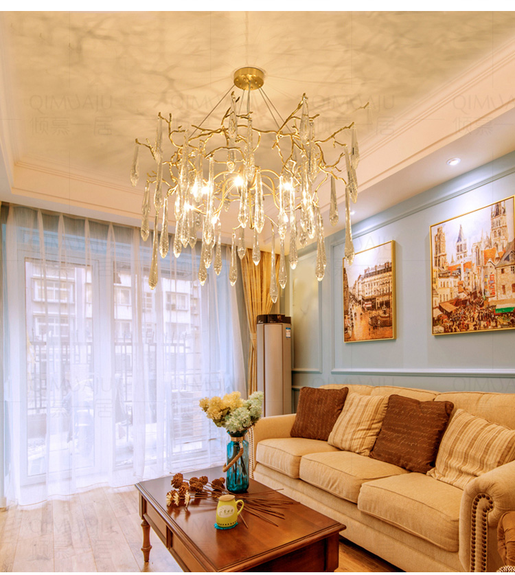 unique design indoor tree branch crystal chandeliers