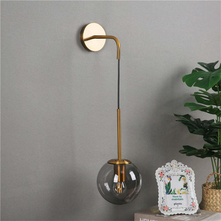 globe wall light with led bulbs