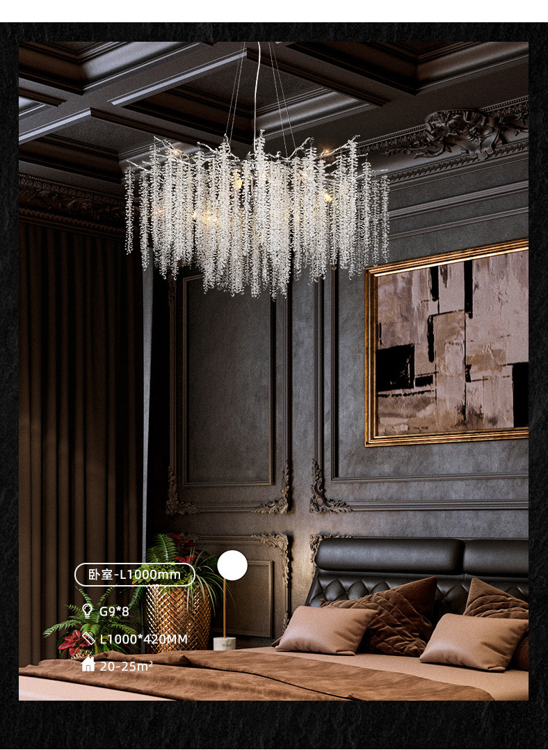 led glass and crystal chandelier contemporary