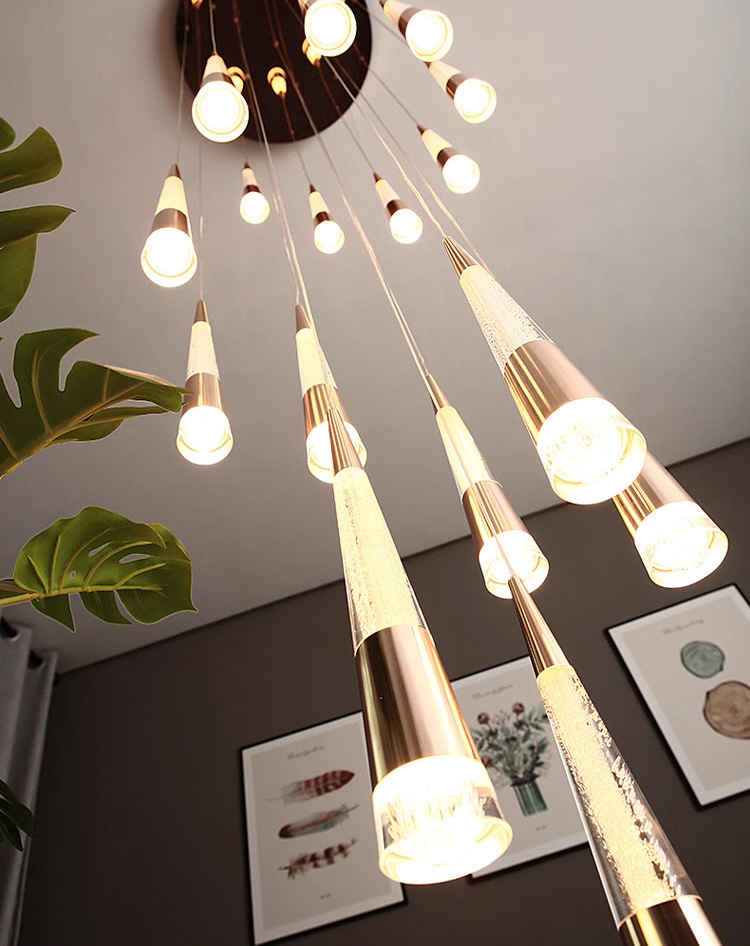 industrial style stair pendant light