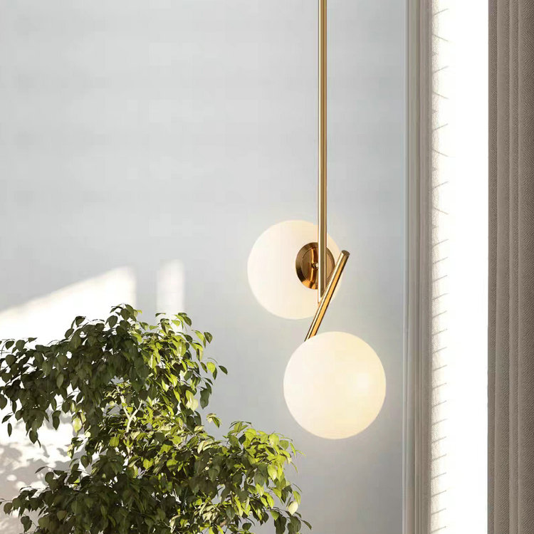 sleek led globe light pendant