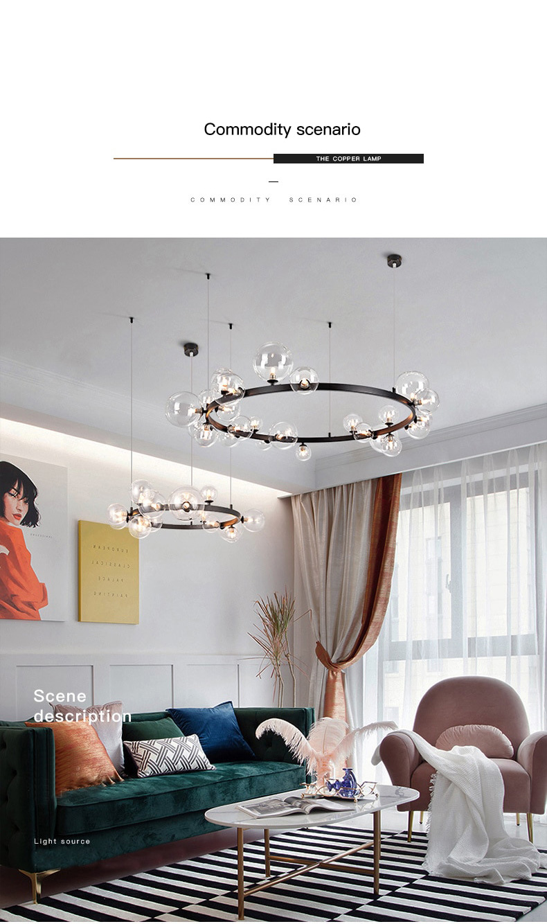 glass ball pendant light for dining room