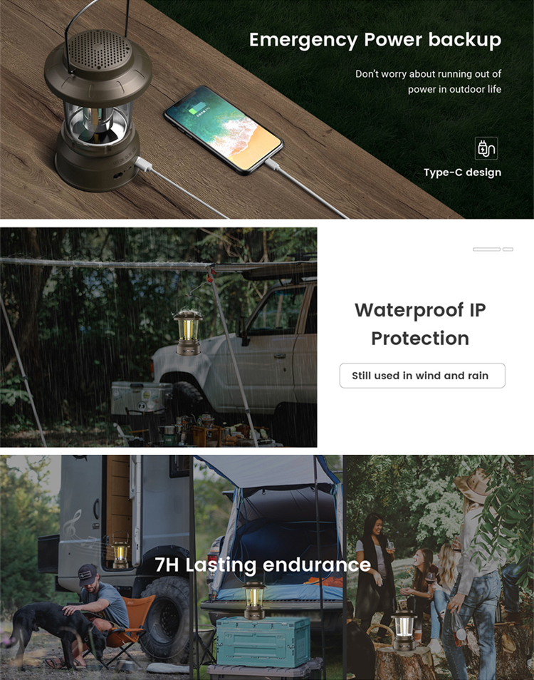 portable bluetooth camping light