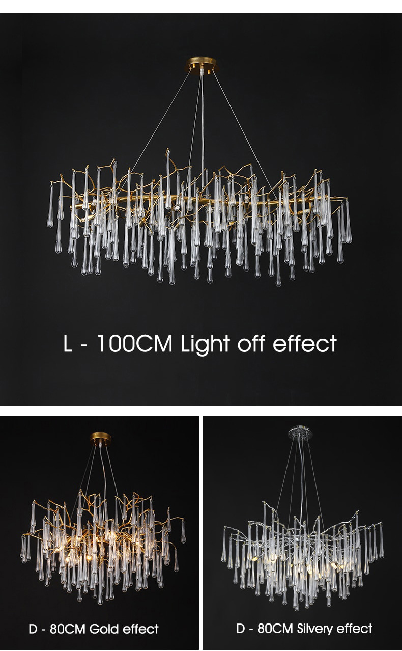 industrial teardrop crystal chandeliers