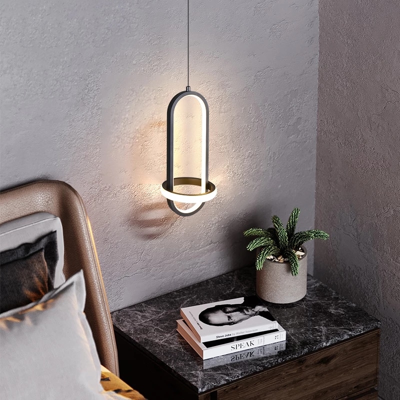 dimmable black led pendant light