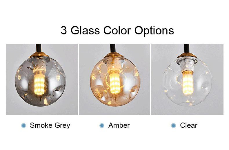 bubble pendant light with brass finish