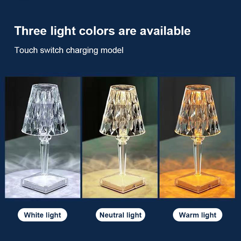 acrylic table lamp with dimmer