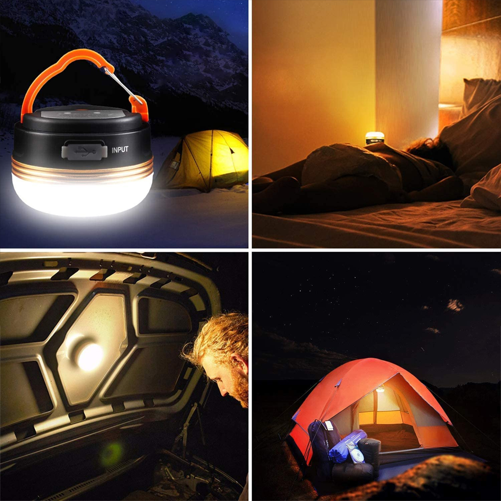eco-friendly portable camping light with usb charging port