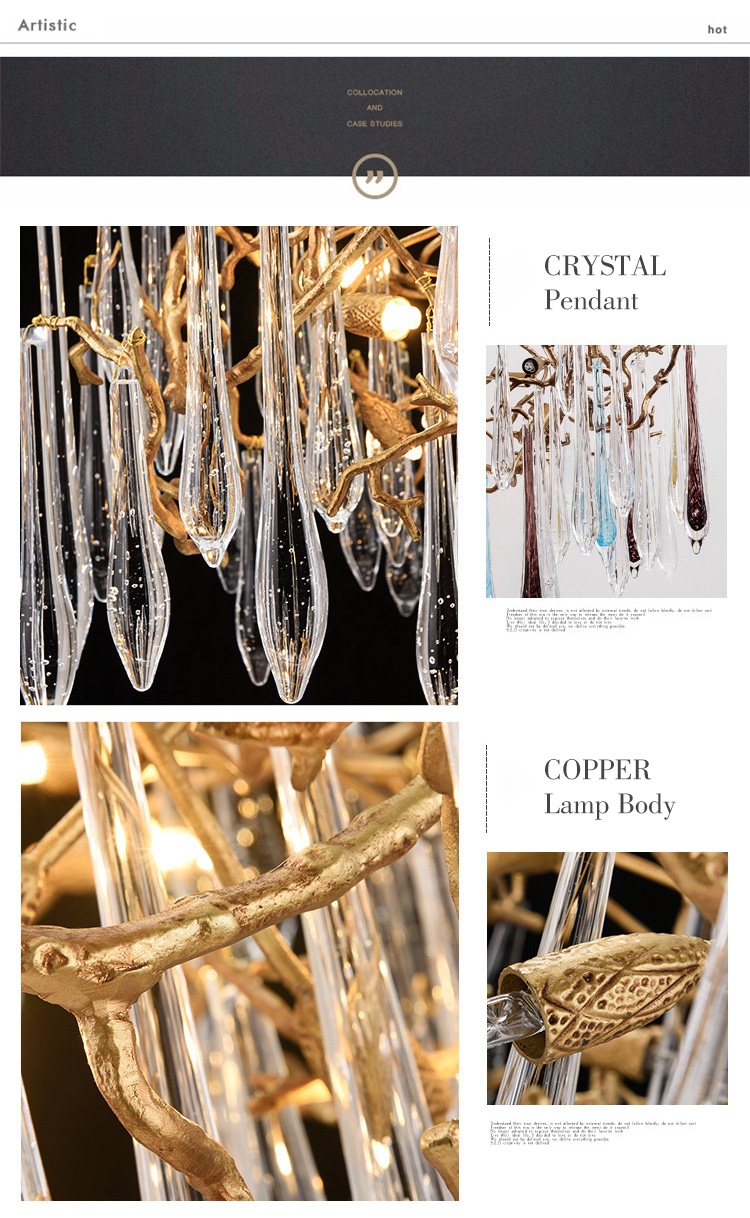 branch crystal chandelier modern design