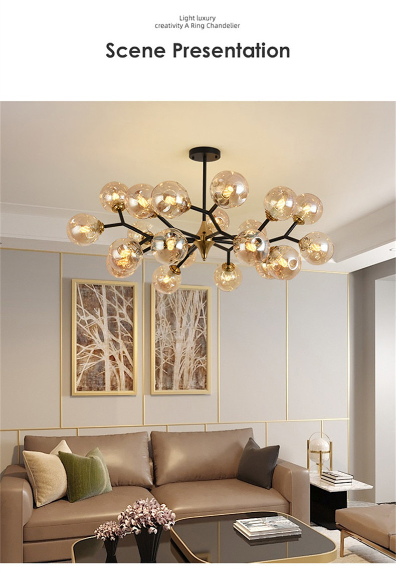vintage glass ball chandelier