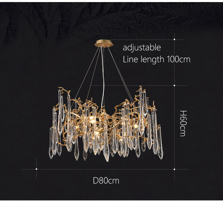 led crystal tree branch lighting chandeliers