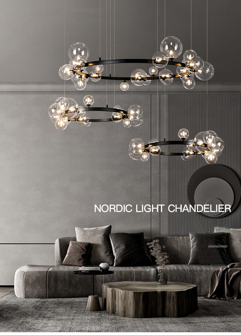 modern ring chandelier for living room