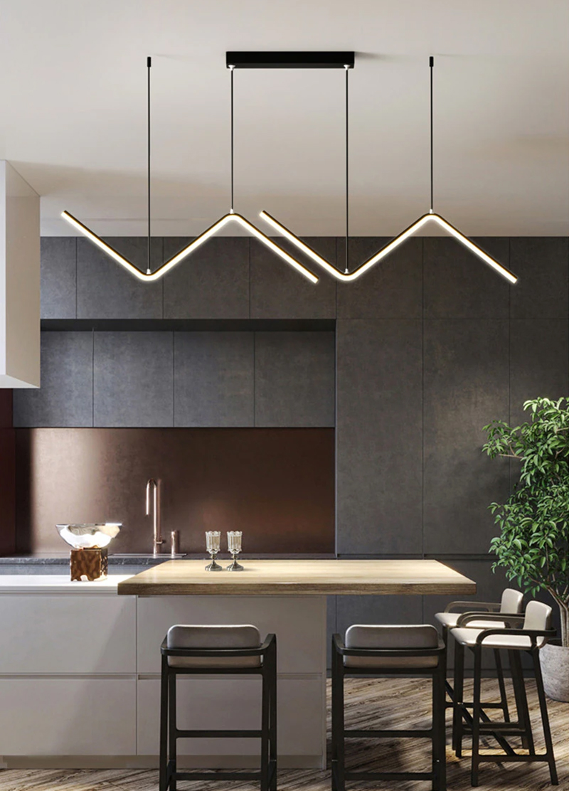 led pendant light with adjustable height