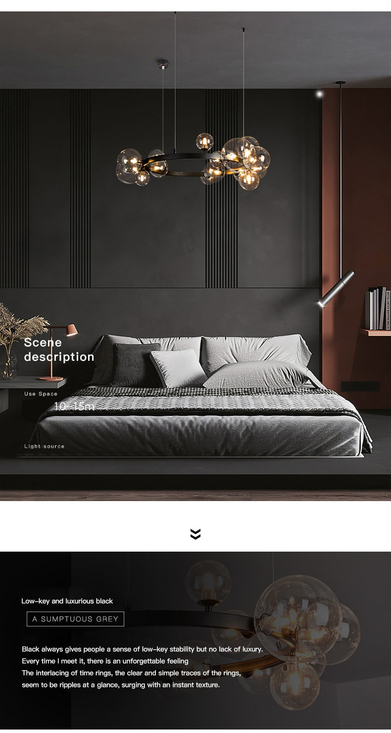 led ball pendant light for modern decor