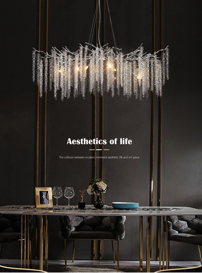 antique silver tassel chandelier