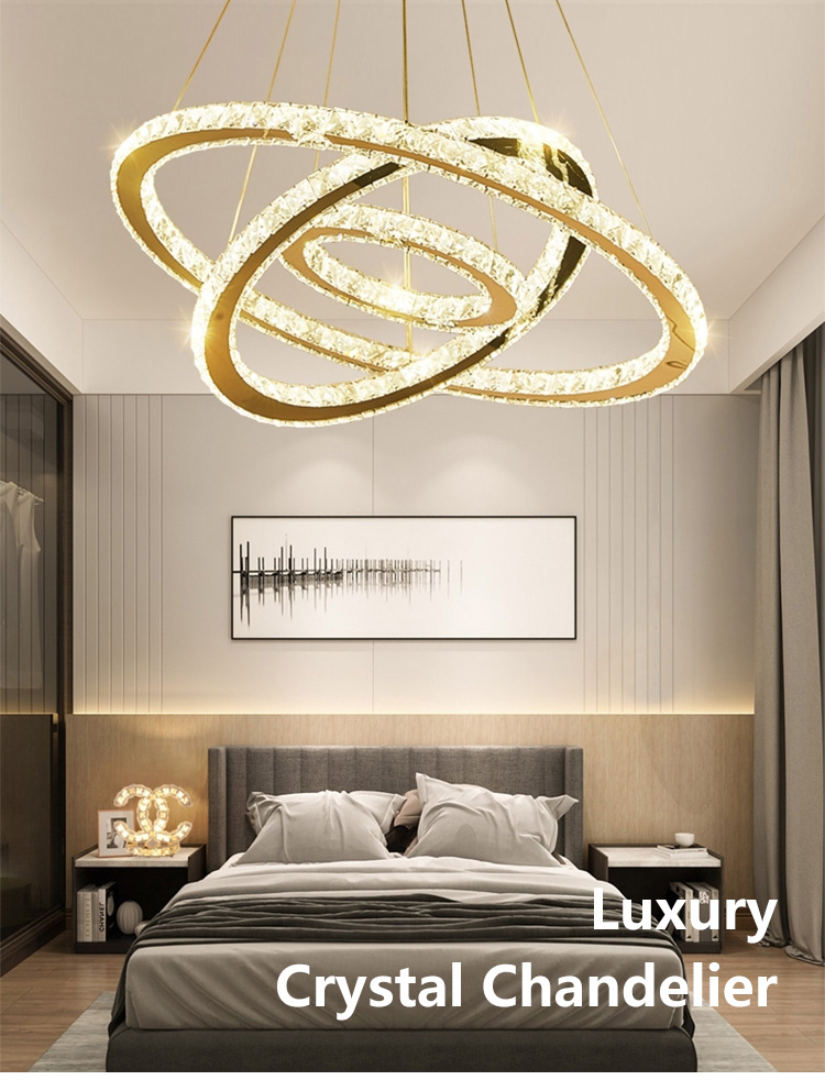 ring crystal chandelier for modern decor