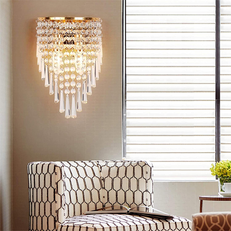 modern crystal wall light
