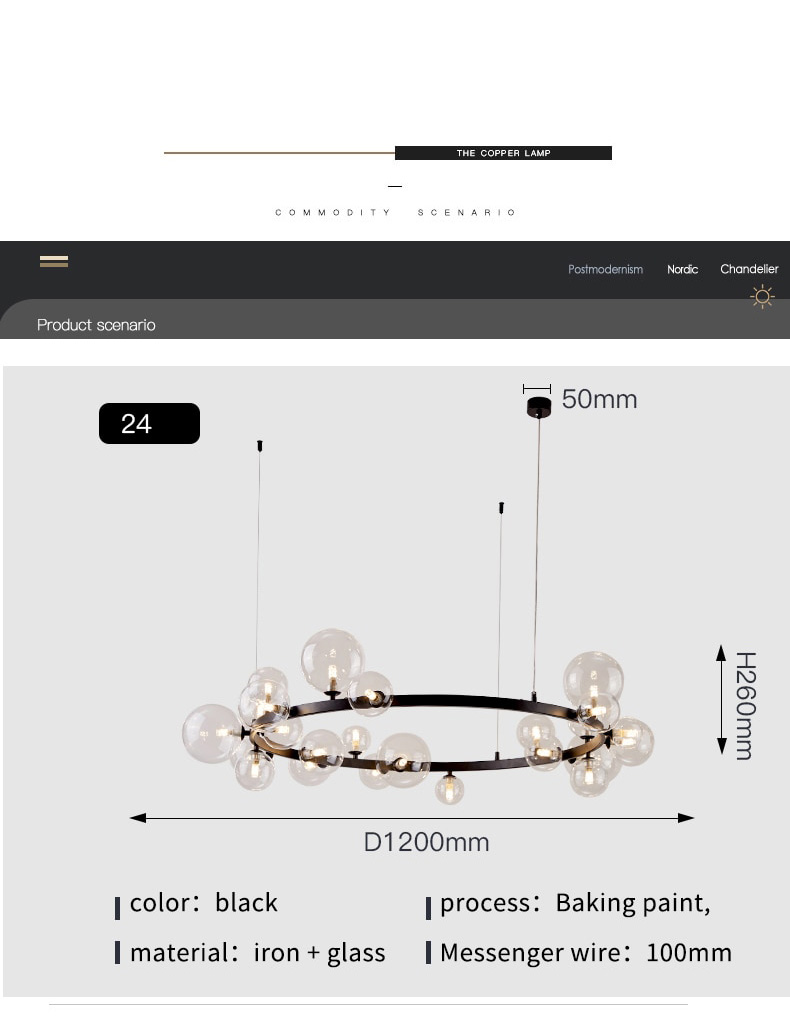 ring chandelier with energy efficient led bulbs
