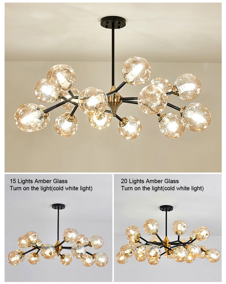 bubble pendant light with led bulbs