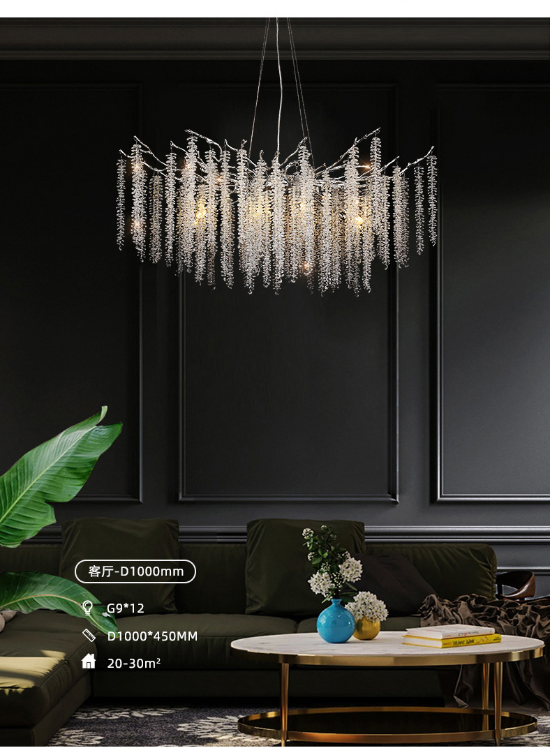 large crystal chandelier dining room modern