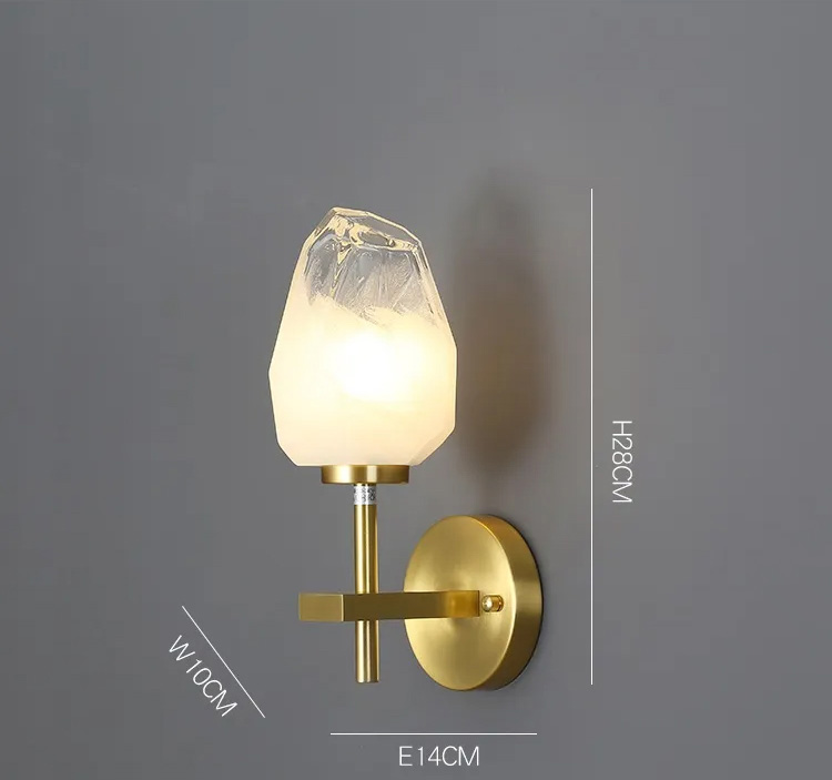 iceberg wall sconce with acrylic lampshade