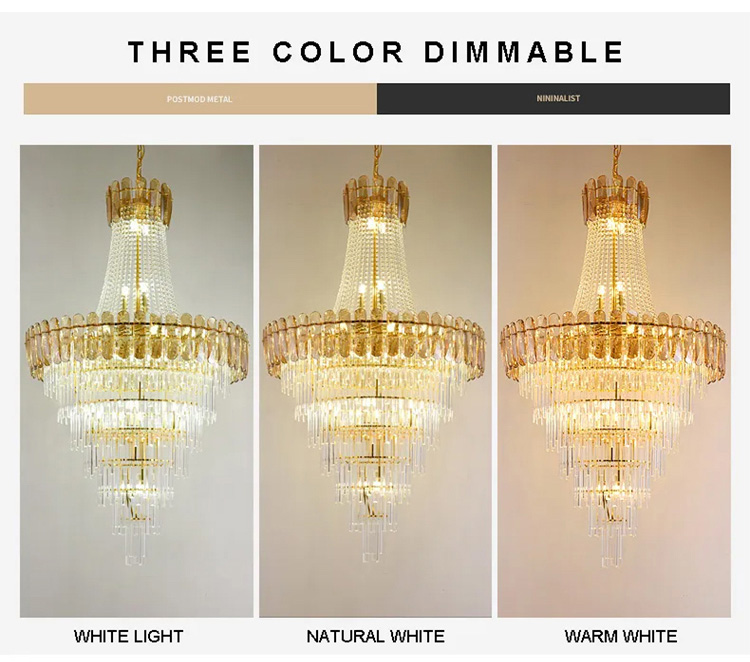 luxury chandelier with dimmable lights