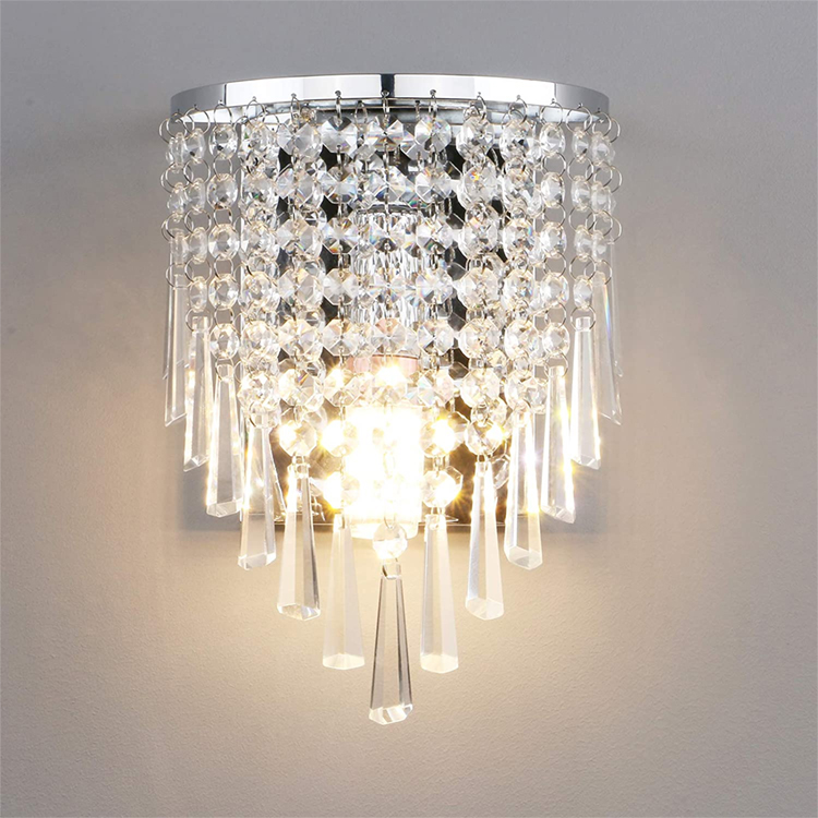 led crystal wall light fixtures
