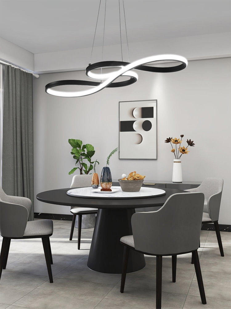 black metal led chandelier