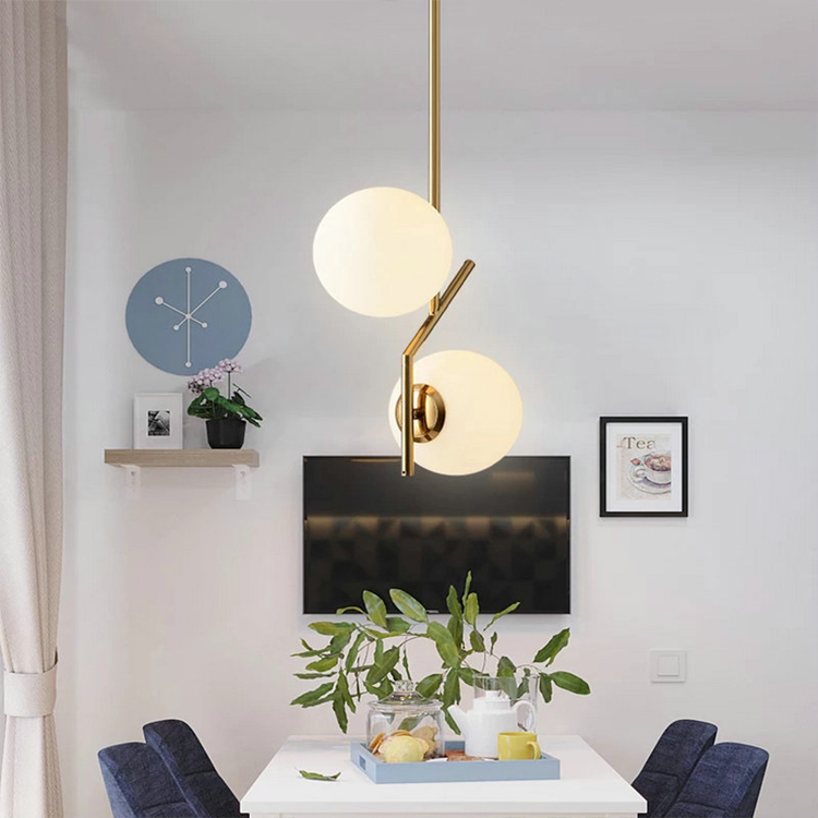 industrial-style globe pendant light fixture