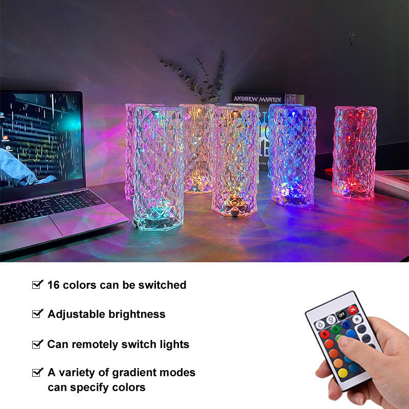 remote control diamond table lamp acrylic