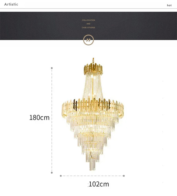crystal chandelier with gold accents