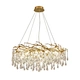 teardrop crystal chandelier with aluminum lamp body