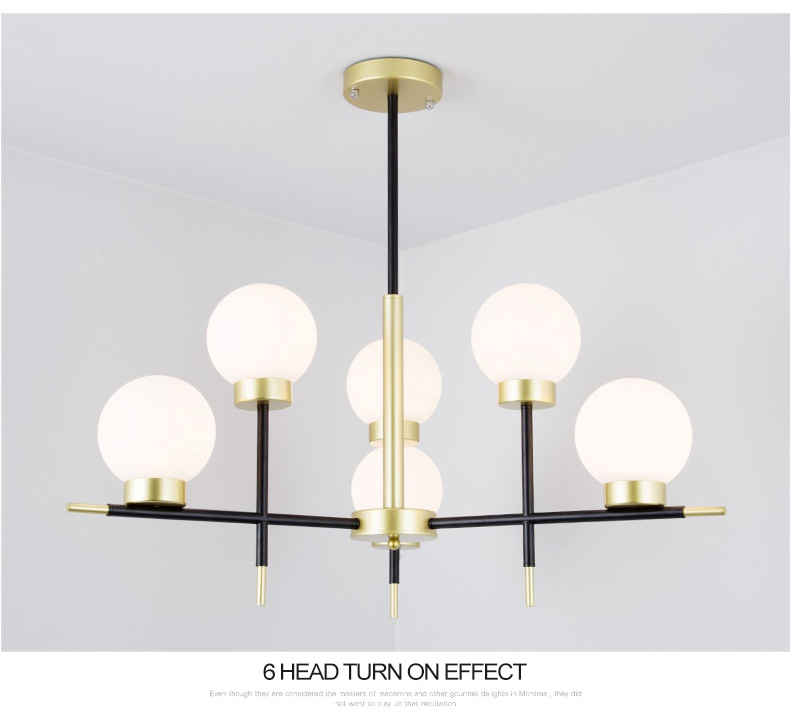 bubble chandelier with gold accents