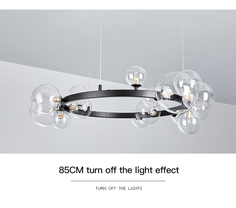 modern pendant light with ball design
