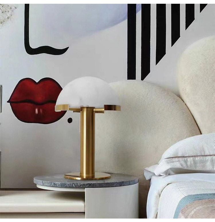 Versatile marble table lamp that complements various decor styles