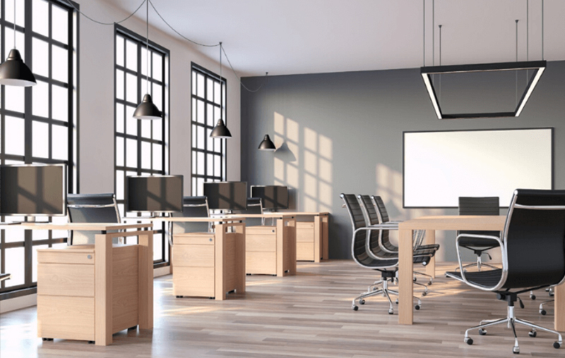illumination your office space by light