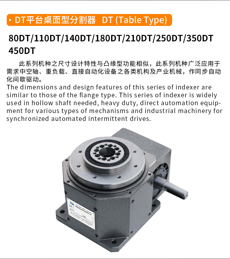 Flange Shaft Indexing Tables