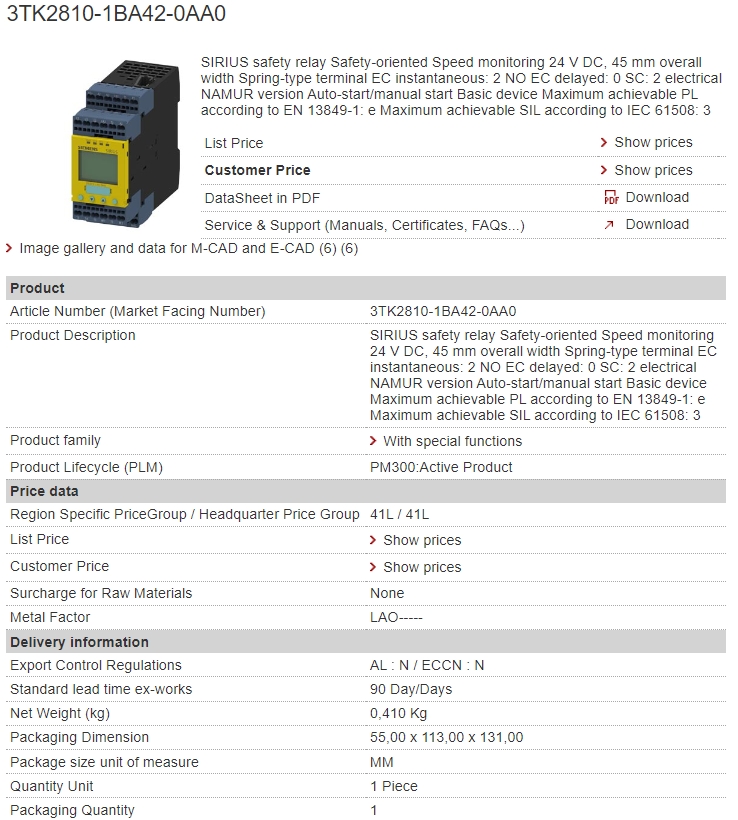 3TK2810-1BA42-0AA0