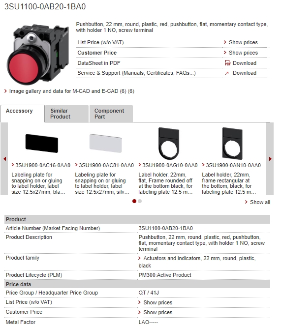 3SU1100-0AB20-1BA0