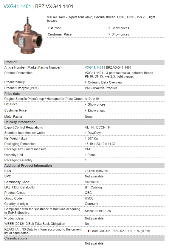 BPZ VXG41.1401