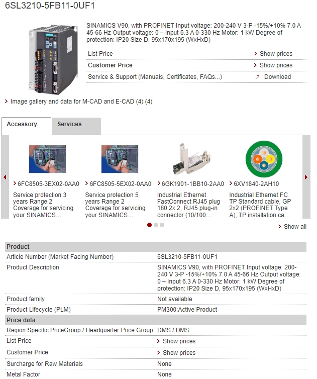 6SL3210-5FB11-0UF1