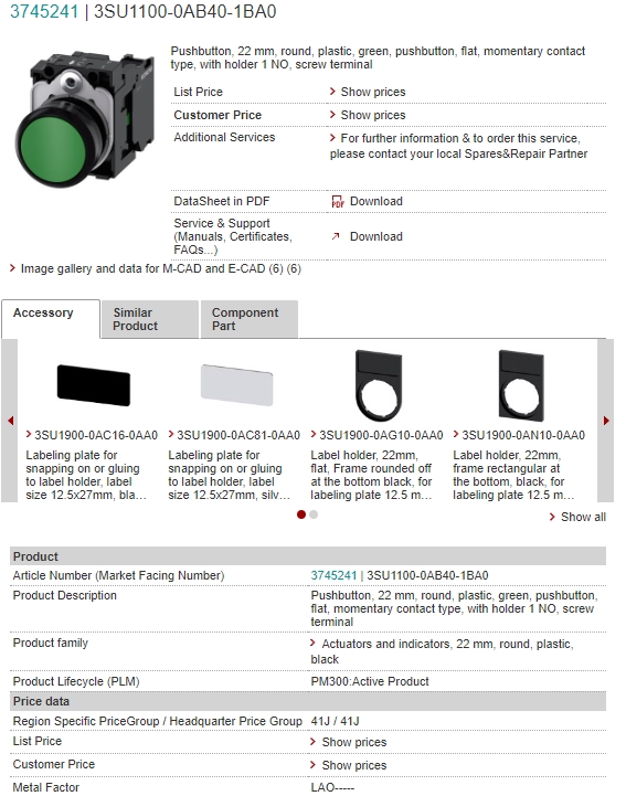 3SU1100-0AB40-1BA0