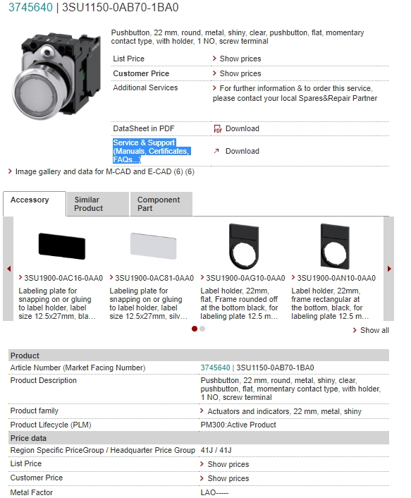 3SU1150-0AB70-1BA0