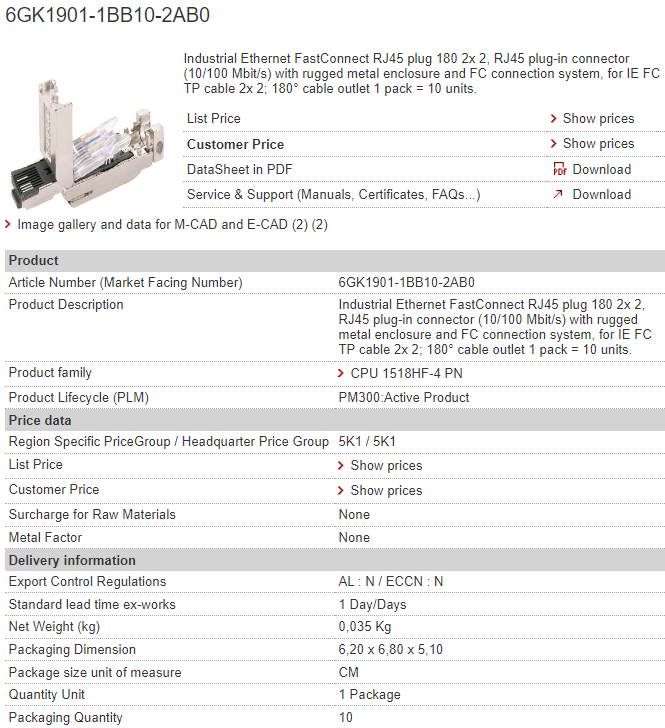 Siemens 6GK1901-1BB10-2AB0